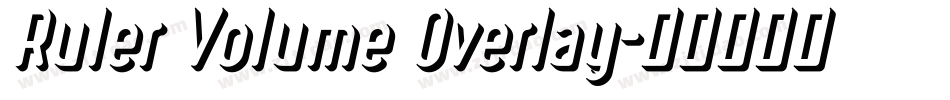 Ruler Volume Overlay字体转换